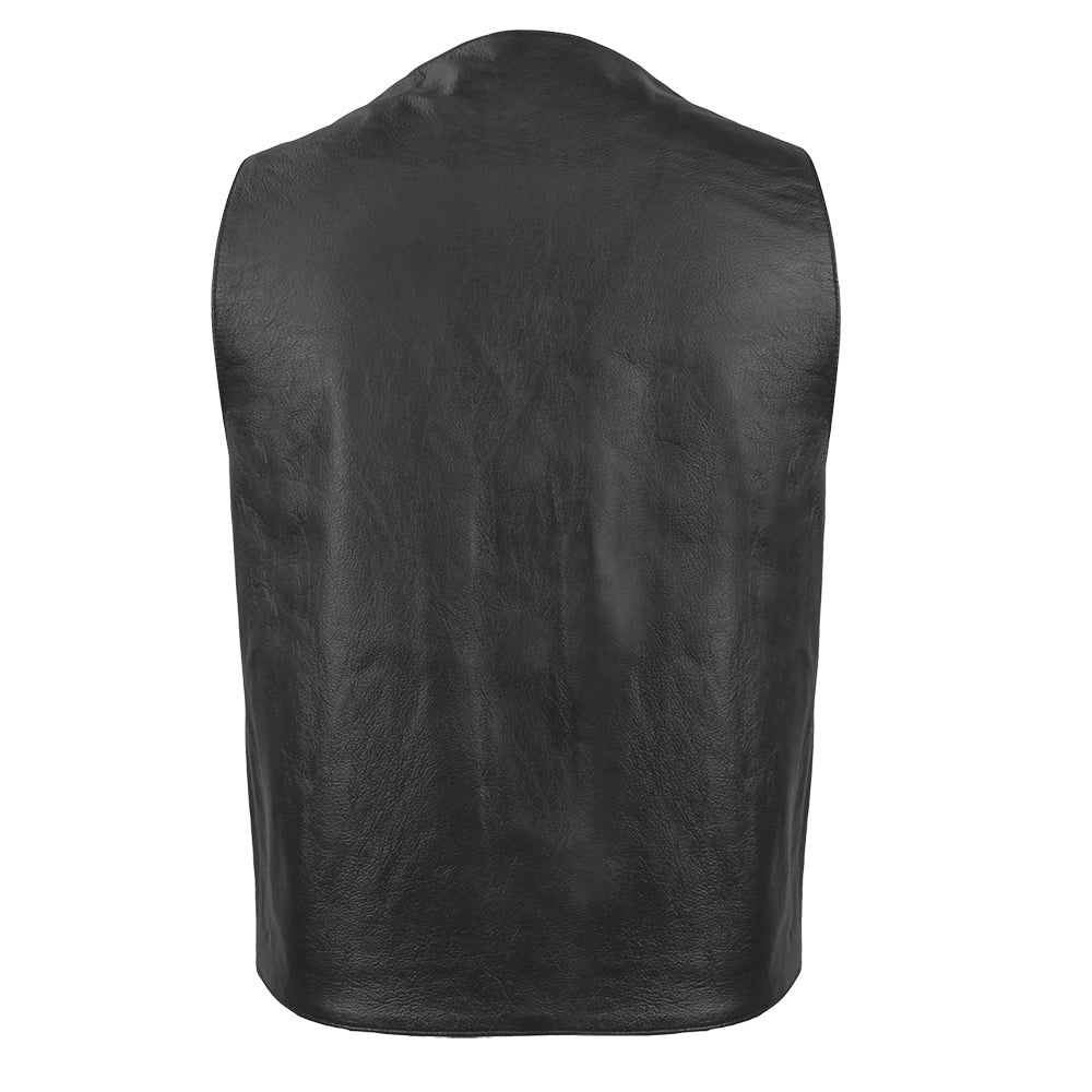 Gun Runner Men's Motorcycle Western Style Leather Vest