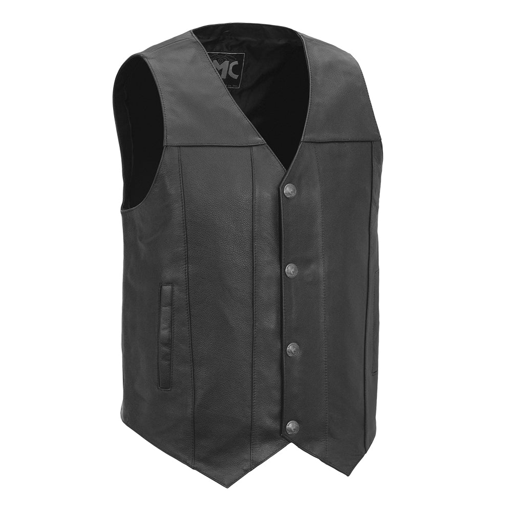 Gun Runner Men's Motorcycle Western Style Leather Vest