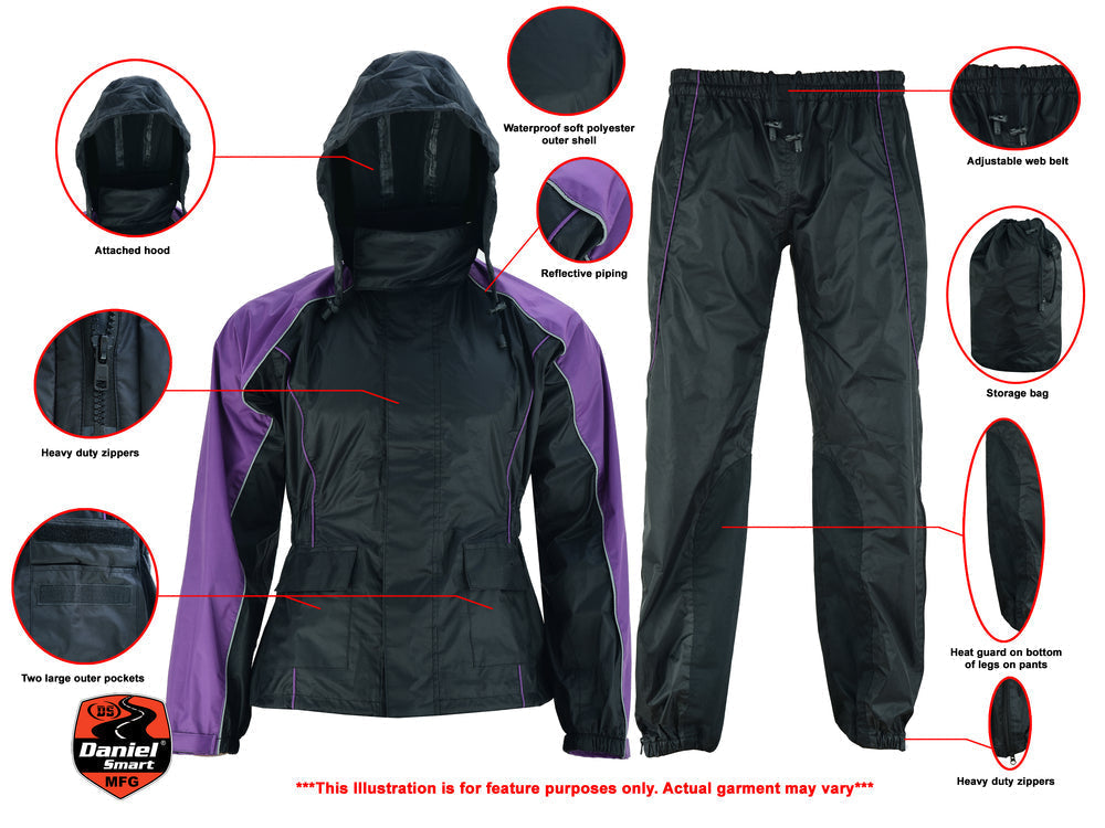 DS575PU Women's Rain Suit (Purple)